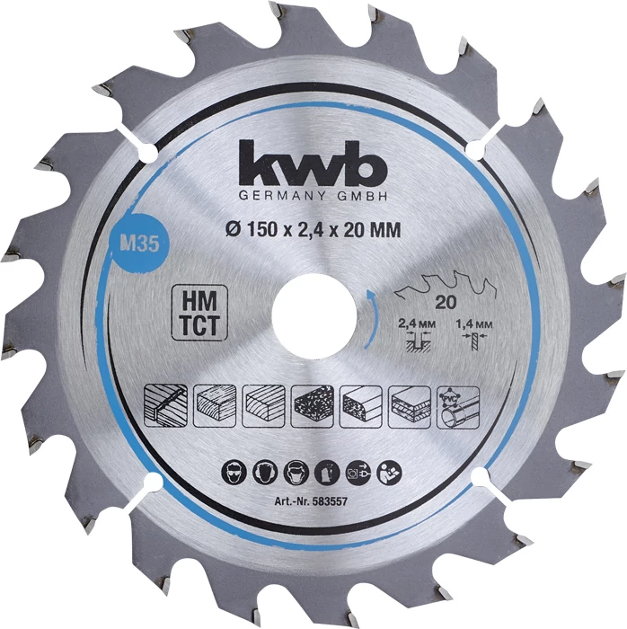 KWB EXPERT TCT fűrészlap  150 x 20 x 1,4 mm  fogak: 20     49583557