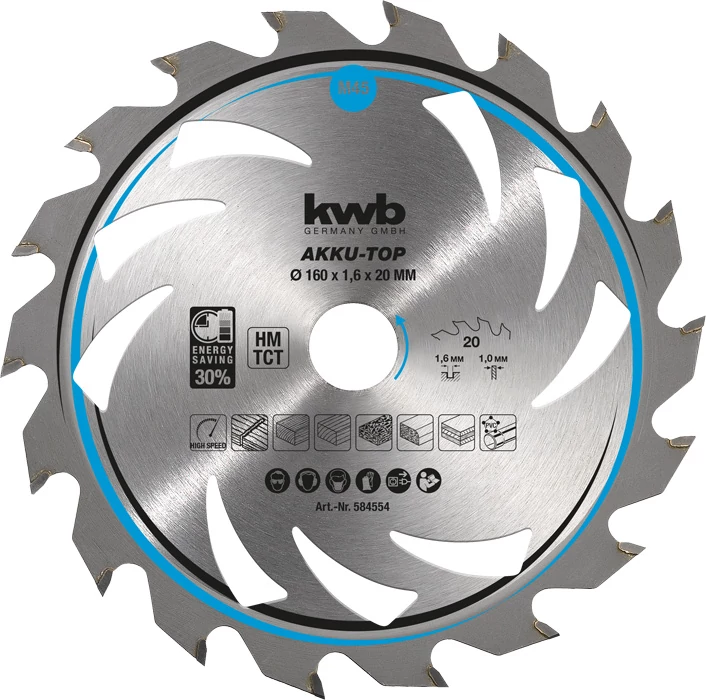 KWB AKKU TOP ENERGY SAVING 30% 160 x 20 x 1 mm fogak: 20     49584554