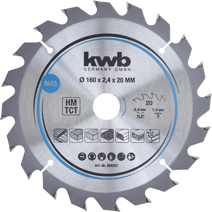 KWB EXPERT TCT fűrészlap  160 x 20 x 1,4 mm  fogak: 20
