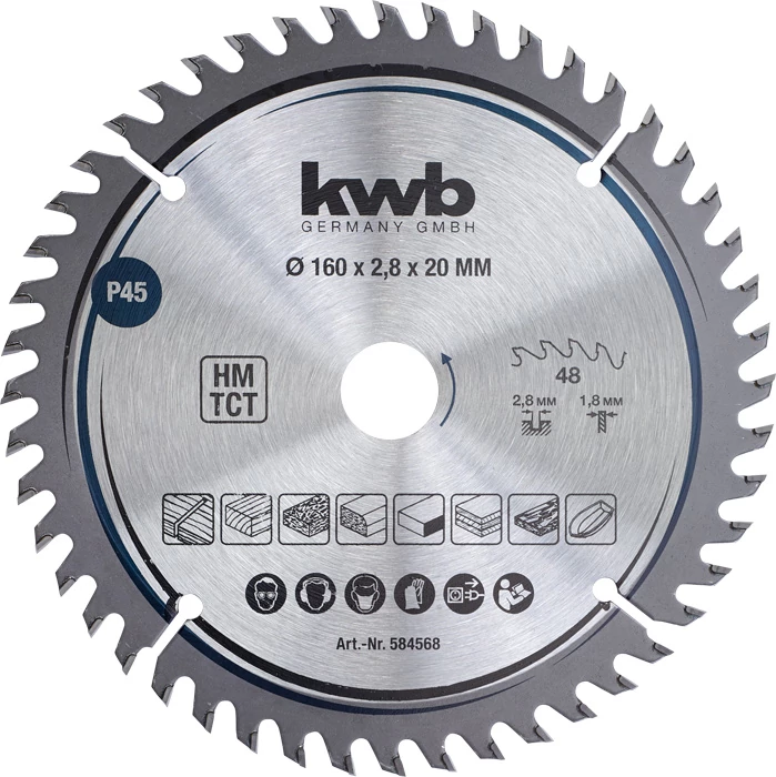 KWB EXPERT TCT fűrészlap  160 x 20 x 1,8 mm  fogak: 48    49584568