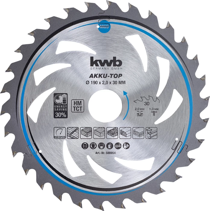 KWB AKKU TOP ENERGY SAVING 30% 190 x 30 x 1,3 mm fogak: 30     49586954
