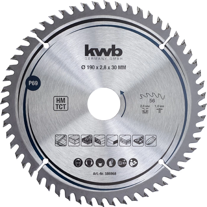 KWB EXPERT TCT fűrészlap  190 x 30 x 1,8 mm  fogak: 56     49586968