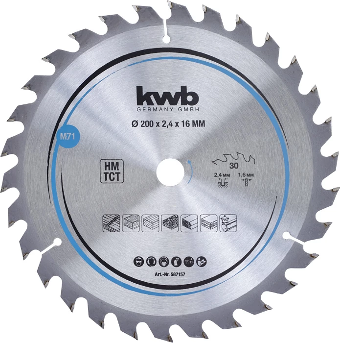 KWB EXPERT TCT fűrészlap  200 x 16 x 1,4 mm  fogak: 30