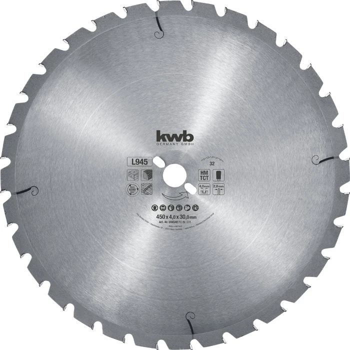 KWB PROFI TCT fűrészlap  450 x 30 x 2,8 mm  fogak: 32