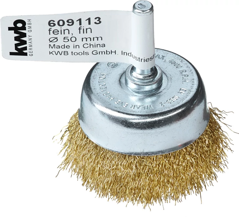 KWB PROFESSIONAL CUP BRUSH, CRIMPED BRASS WIRE csapos réz fazékkefe 