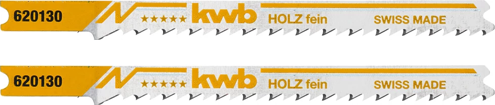 KWB PROFI HCS JIGSAW BLADE szúrófűrészlap 2 db fog távolság: 2,5 mm  100/77 mm  finom, tiszta egyenes vágásU-befogás      49620130