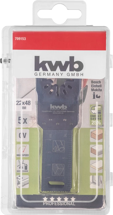KWB PROFI AKKU TOP ENERGY SAVING 25% CrV BLADE SET multi-szerszám vágópenge  22 x 48 mm 5 db/csomag  49709153