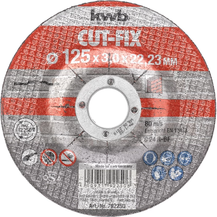 KWB EXPERT CUT-FIX® CUTTING DISC FOR STONE  125 x 22,23 x 3,0 mm 